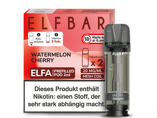Elfbar - Elfa Pod Watermelon Cherry 20 mg/ml (2 Stück pro Packung)