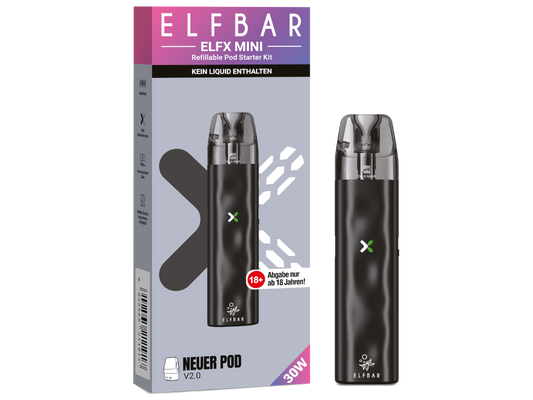 Elfbar - Elfx Mini E-Zigaretten Set Black 100er Packung