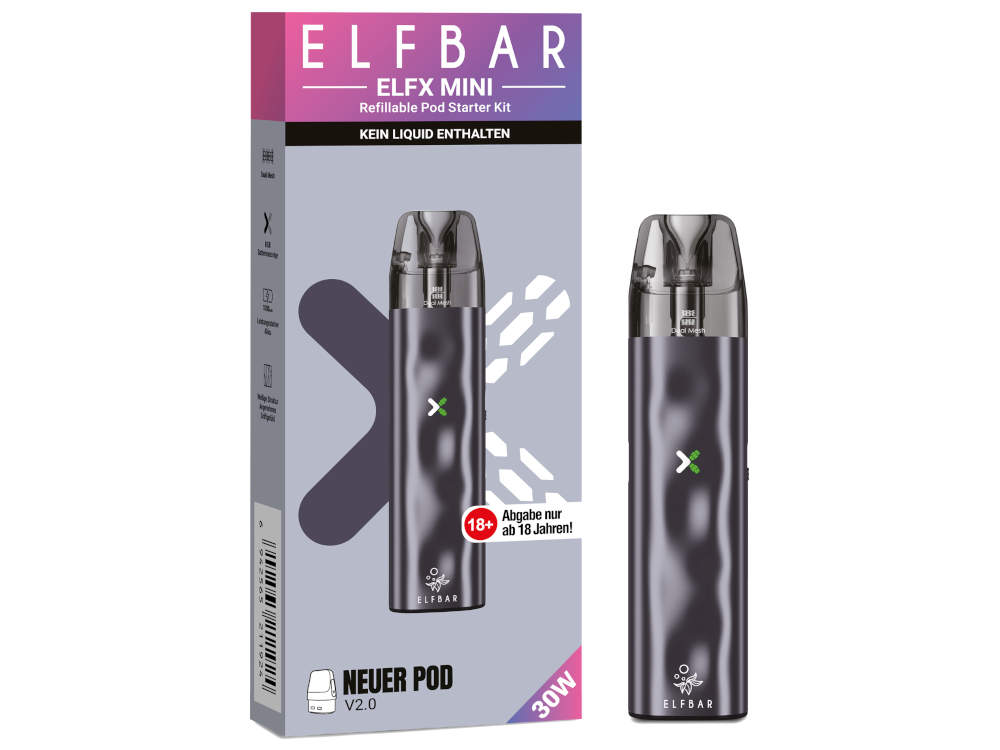Elfbar - Elfx Mini E-Zigaretten Set Grey 100er Packung