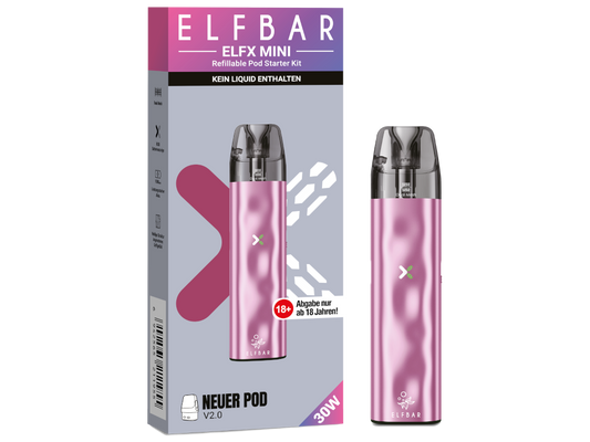 Elfbar - Elfx Mini E-Zigaretten Set Pink 100er Packung