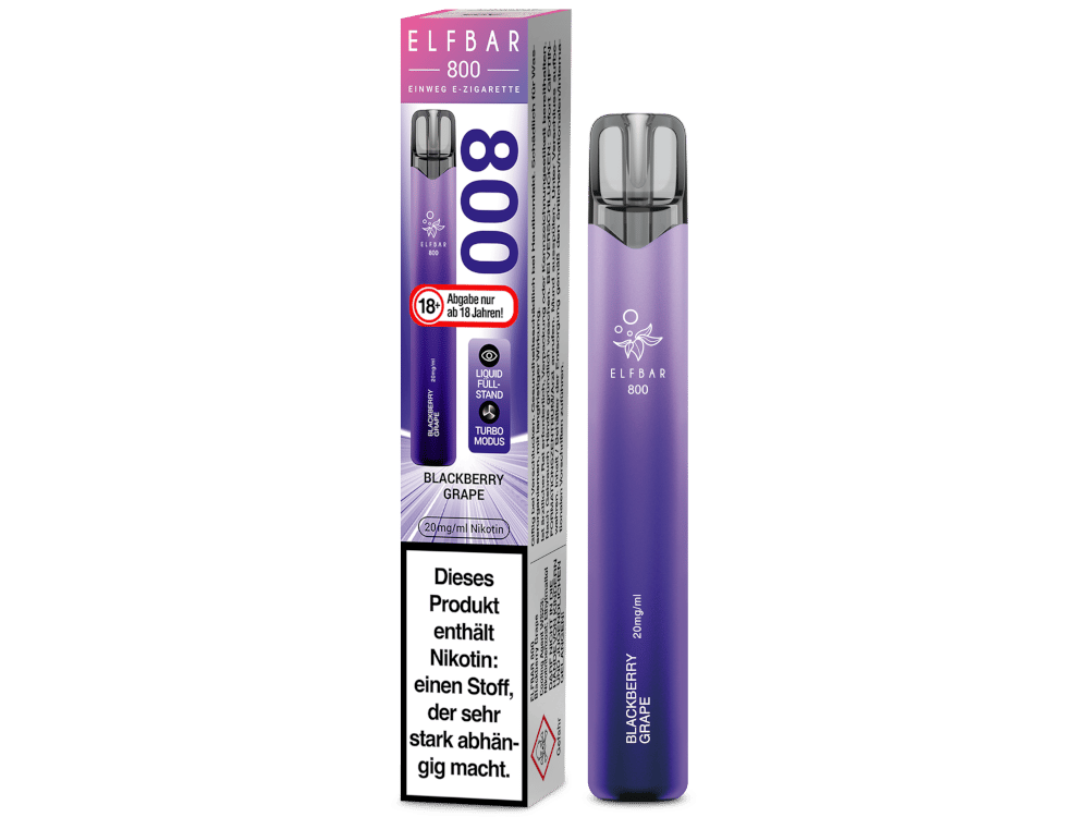 Elfbar 800 Einweg E-Zigarette - Blackberry Grape 20 mg/ml