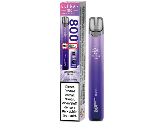 Elfbar 800 Einweg E-Zigarette - Blackberry Grape 20 mg/ml