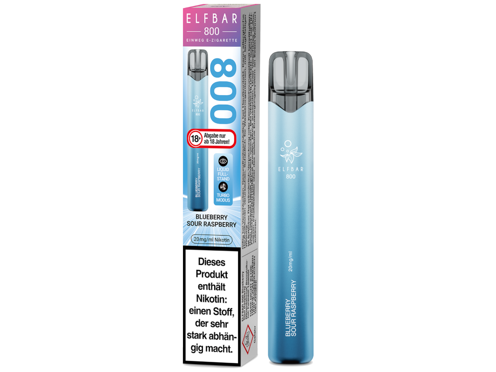 Elfbar 800 Einweg E-Zigarette - Blueberry Sour Raspberry 20 mg/ml