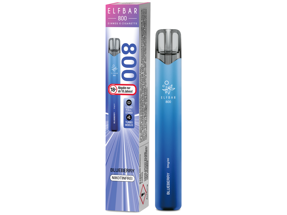 Elfbar 800 Einweg E-Zigarette - Blueberry 0 mg/ml