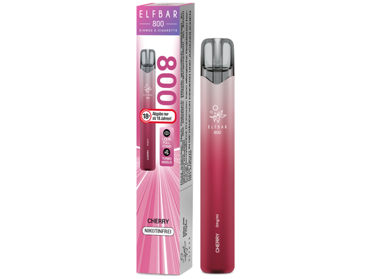 Elfbar 800 Einweg E-Zigarette - Cherry 0 mg/ml