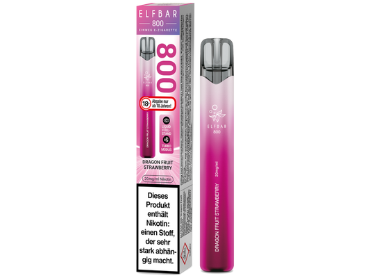 Elfbar 800 Einweg E-Zigarette - Dragon Fruit Strawberry 20 mg/ml