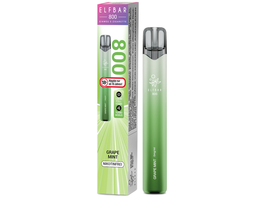 Elfbar 800 Einweg E-Zigarette - Grape Mint 0 mg/ml