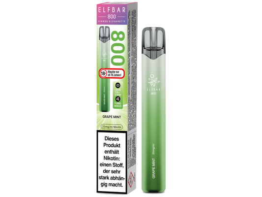 Elfbar 800 Einweg E-Zigarette - Grape Mint 20 mg/ml