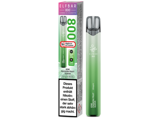 Elfbar 800 Einweg E-Zigarette - Kiwi Passion Fruit Guava 20 mg/ml