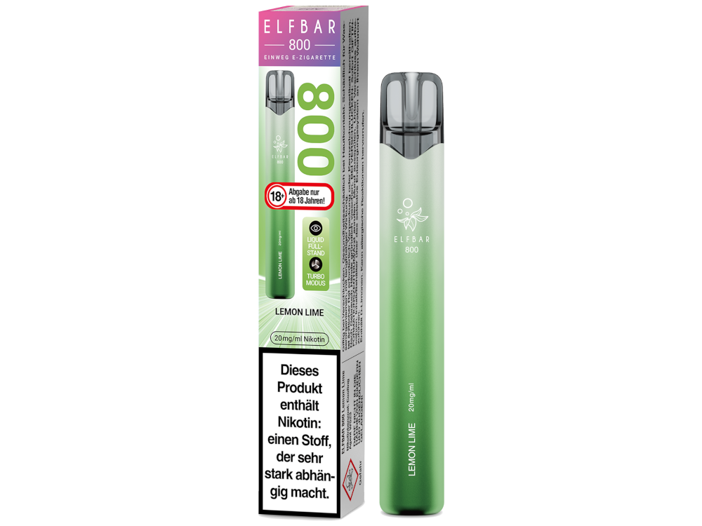 Elfbar 800 Einweg E-Zigarette - Lemon Lime 20 mg/ml