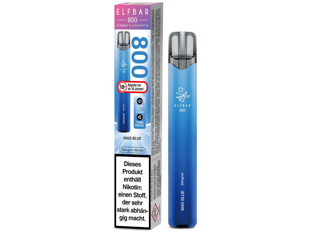 Elfbar 800 Einweg E-Zigarette - Mad Blue 20 mg/ml