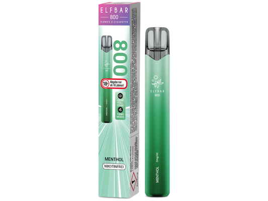 Elfbar 800 Einweg E-Zigarette - Menthol 0 mg/ml