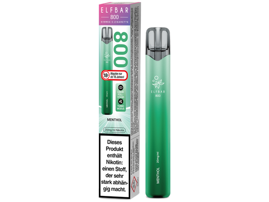 Elfbar 800 Einweg E-Zigarette - Menthol 20 mg/ml