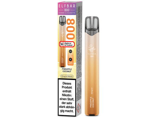 Elfbar 800 Einweg E-Zigarette - Pineapple Coconut 20 mg/ml