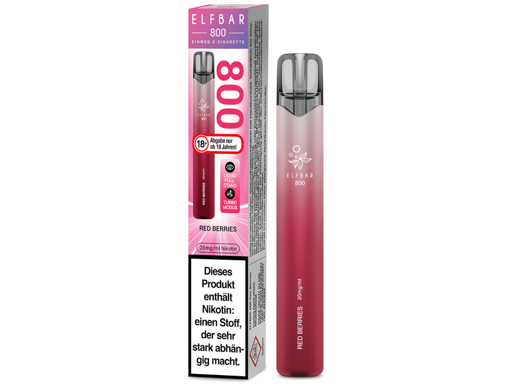 Elfbar 800 Einweg E-Zigarette - Red Berries 20 mg/ml