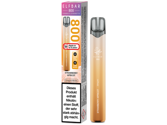 Elfbar 800 Einweg E-Zigarette - Strawberry Apricot 20 mg/ml