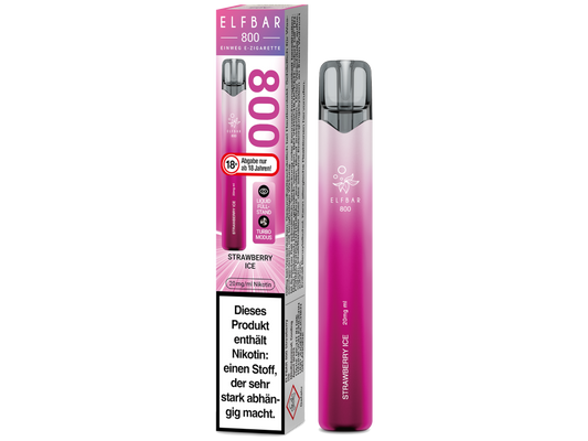 Elfbar 800 Einweg E-Zigarette - Strawberry Ice 20 mg/ml