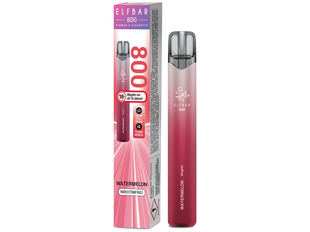 Elfbar 800 Einweg E-Zigarette - Watermelon 0 mg/ml