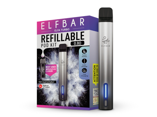 Elfbar - Elfa Turbo E-Zigaretten Set Aurora Black 10er Packung