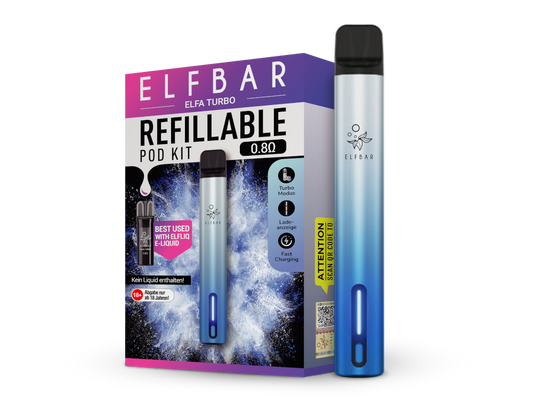 Elfbar - Elfa Turbo E-Zigaretten Set aurora-cyan 100er Packung