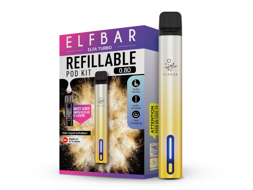 Elfbar - Elfa Turbo E-Zigaretten Set aurora-gold 10er Packung