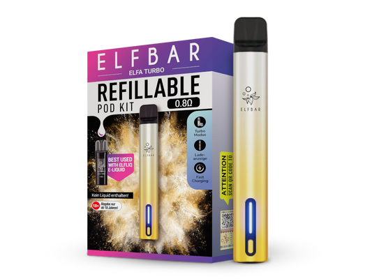 Elfbar - Elfa Turbo E-Zigaretten Set aurora-gold 10er Packung
