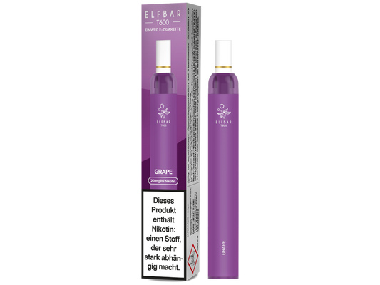 Elfbar - T600 Einweg E-Zigarette - Grape 20 mg/ml