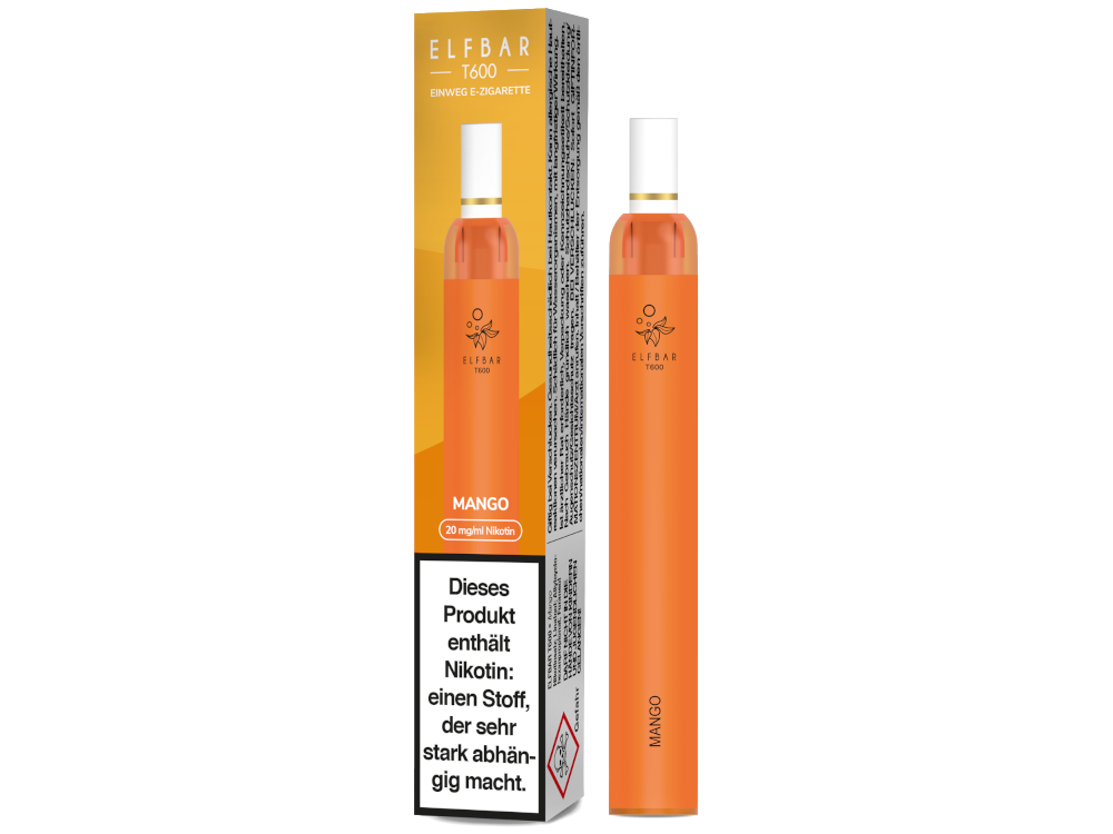 Elfbar - T600 Einweg E-Zigarette - Mango 20 mg/ml