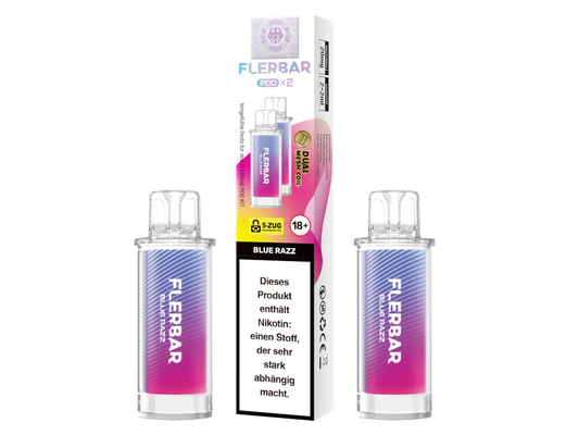 Flerbar - POD Blue Razz 20 mg/ml (2 Stück pro Packung) 400er Packung