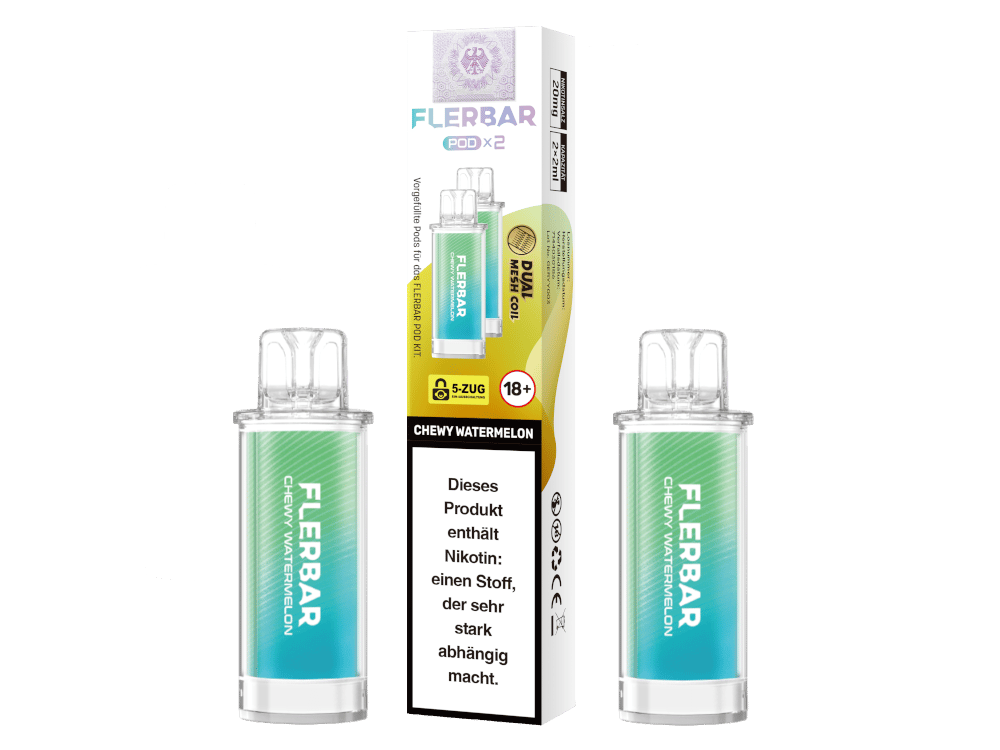 Flerbar - POD Chewy Watermelon 20 mg/ml (2 Stück pro Packung) 10er Packung
