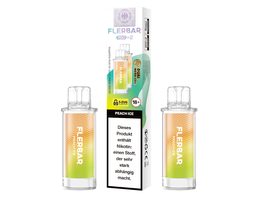 Flerbar - POD Peach lce 20 mg/ml (2 Stück pro Packung)