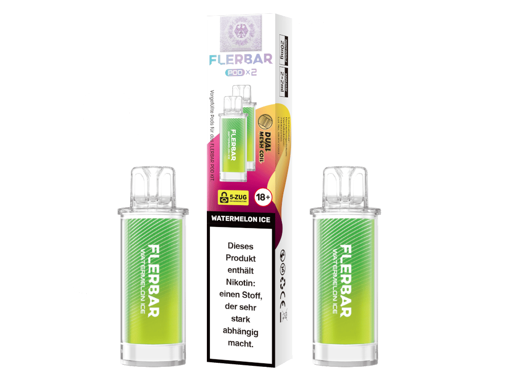 Flerbar - POD Watermelon Ice 20 mg/ml (2 Stück pro Packung) 10er Packung