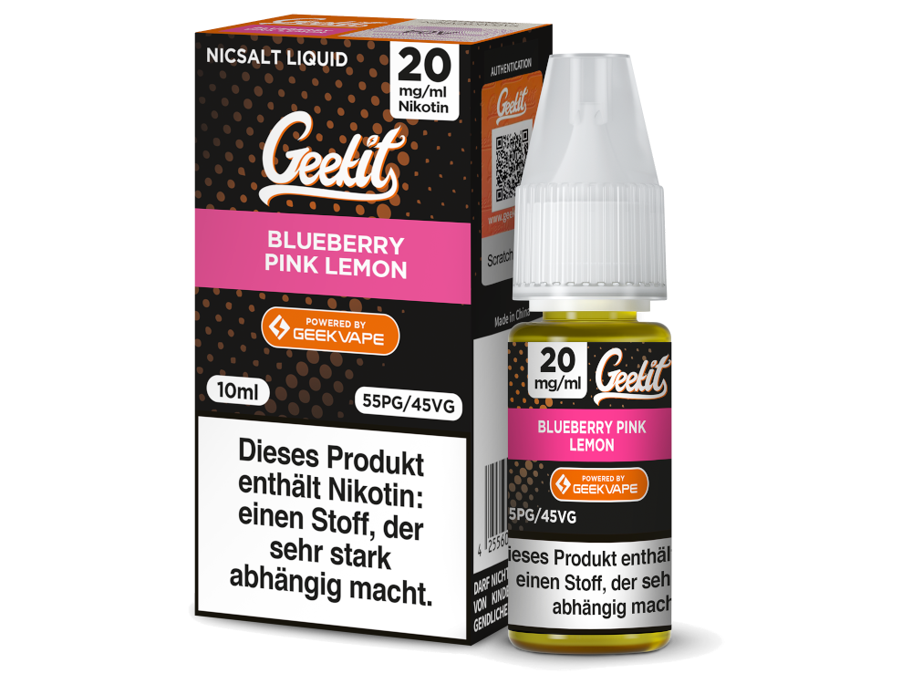 GEEKVAPE - Geekit - Blueberry Pink Lemon - Nikotinsalz Liquid 20 mg/ml 200er Packung