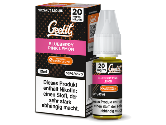 GEEKVAPE - Geekit - Blueberry Pink Lemon - Nikotinsalz Liquid 20 mg/ml 200er Packung