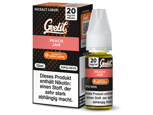 GEEKVAPE - Geekit - Peach Jam - Nikotinsalz Liquid 20 mg/ml 200er Packung