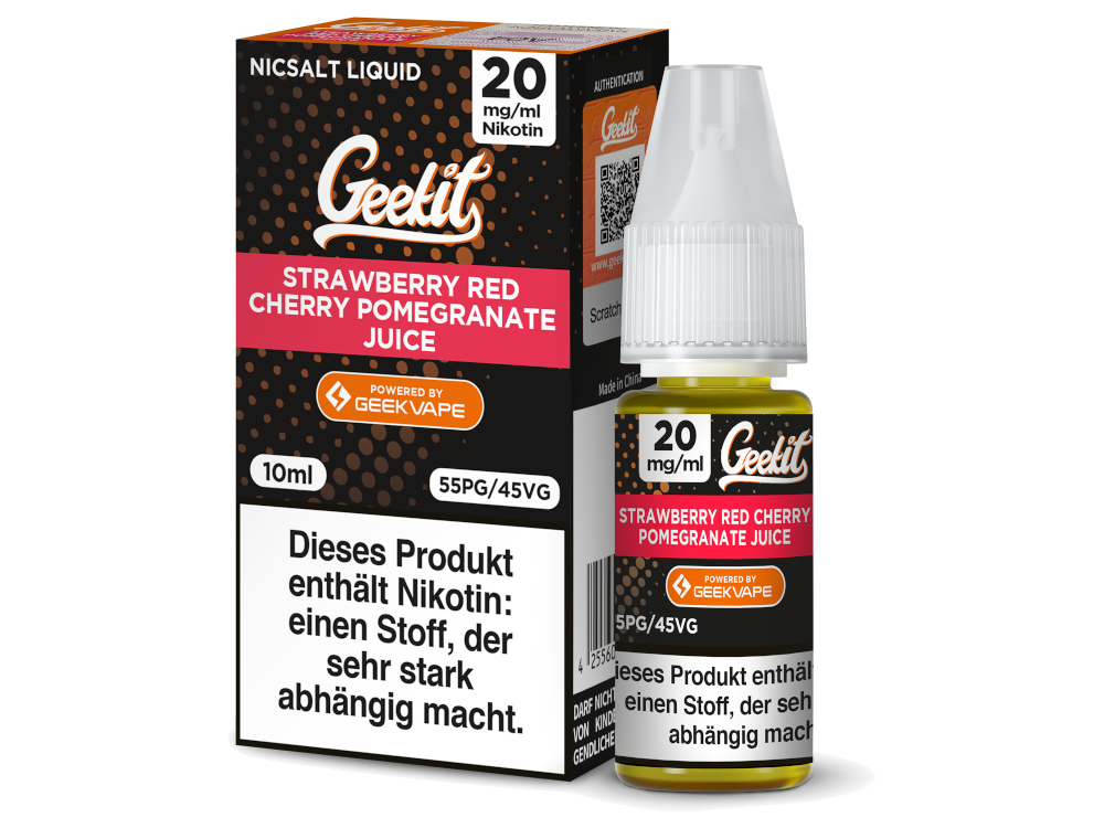 GEEKVAPE - Geekit - Strawberry Red Cherry Pomegranate Juice - Nikotinsalz Liquid 20 mg/ml 200er Packung