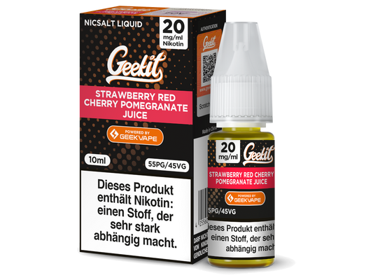 GEEKVAPE - Geekit - Strawberry Red Cherry Pomegranate Juice - Nikotinsalz Liquid 20 mg/ml