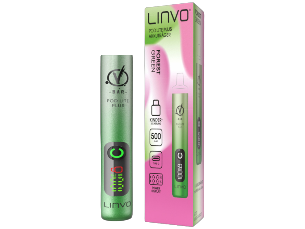 Linvo - Pod Lite Plus Akku 500 mAh grün 10er Packung
