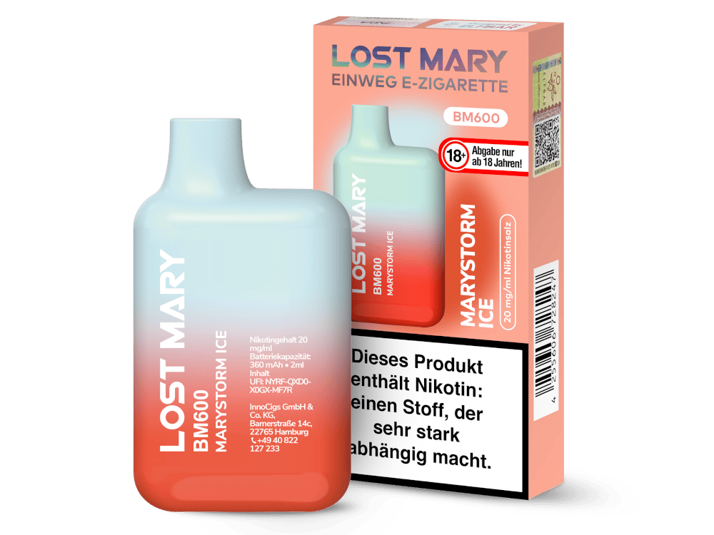 Lost Mary - BM600 Einweg E-Zigarette - Marystorm Ice 20 mg/ml