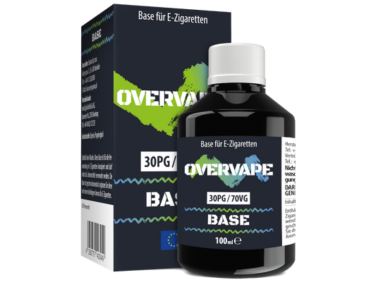 Overvape - 100 ml Basis 30PG/70VG 0 mg/ml 5er Packung