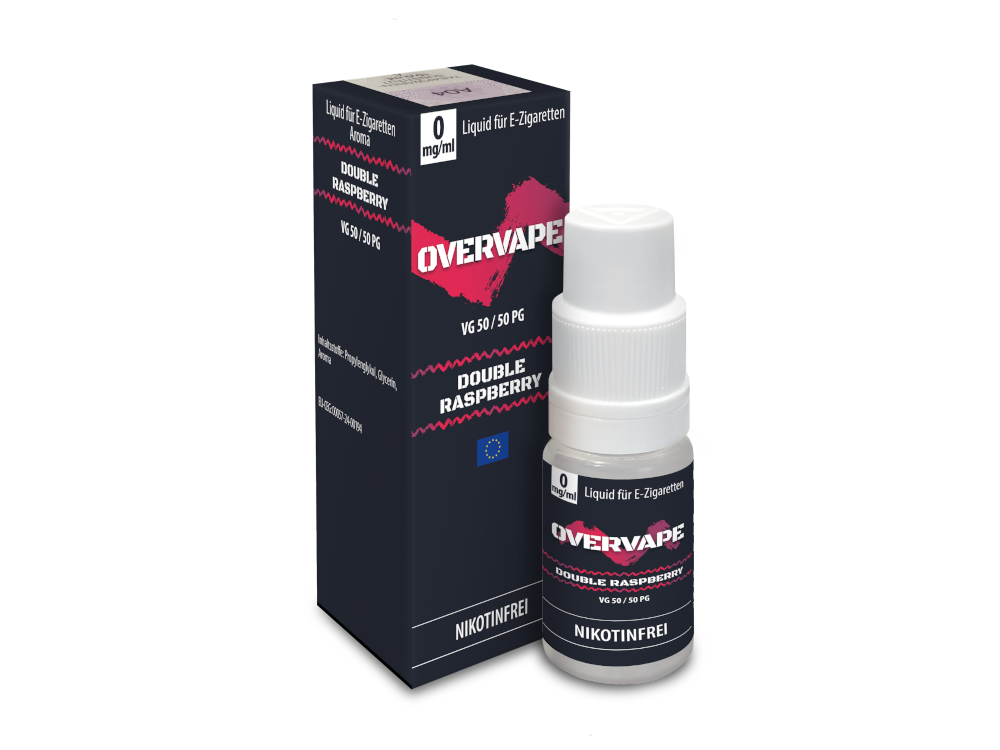 Overvape - Double Raspberry - Nikotinsalz Liquid 0 mg/ml 560er Packung