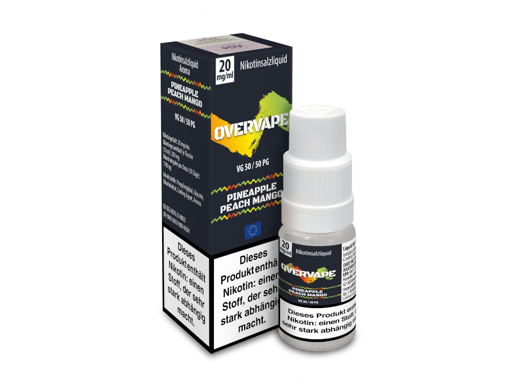 Overvape - Pineapple Peach Mango - Nikotinsalz Liquid 20 mg/ml 560er Packung