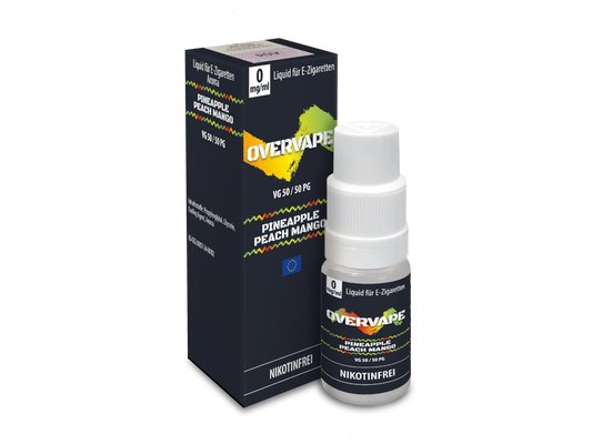 Overvape - Pineapple Peach Mango - Nikotinsalz Liquid 0 mg/ml 5er Packung