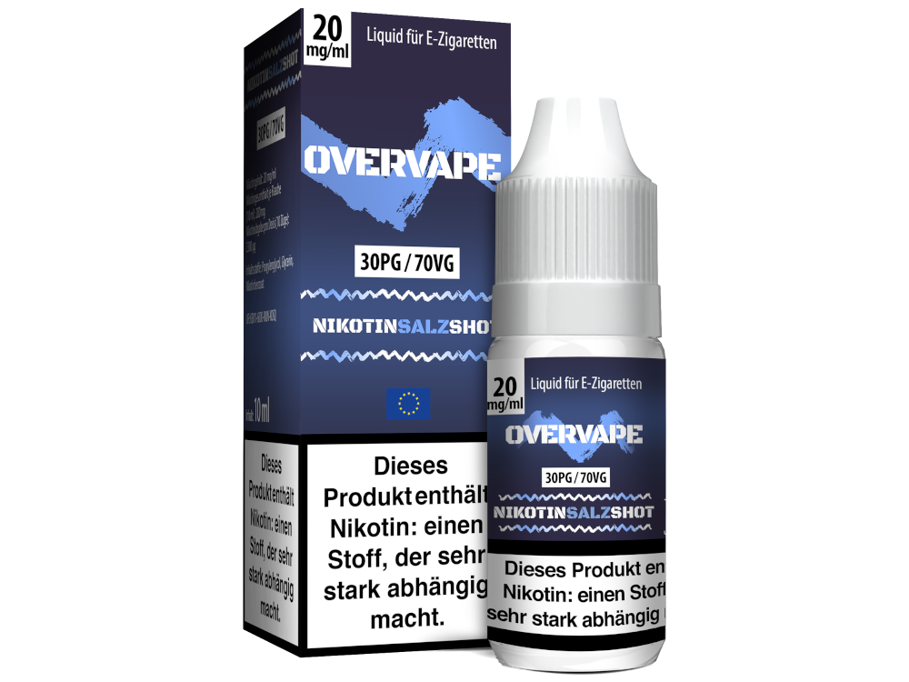 Overvape - Nikotinsalz Shot 30PG/70VG 20 mg/ml 10er Packung