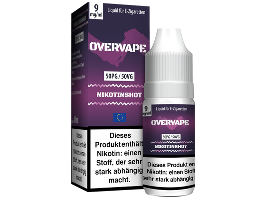 Overvape - 10 ml Nikotin Shot 50PG/50VG 9 mg/ml 10er Packung