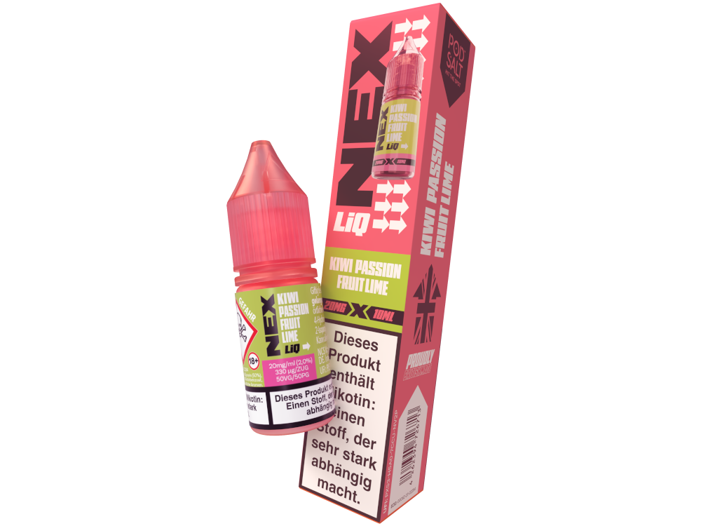 Pod Salt - NexLiq - Kiwi Passionfruit Lime Nikotinsalz Liquid 20 mg/ml