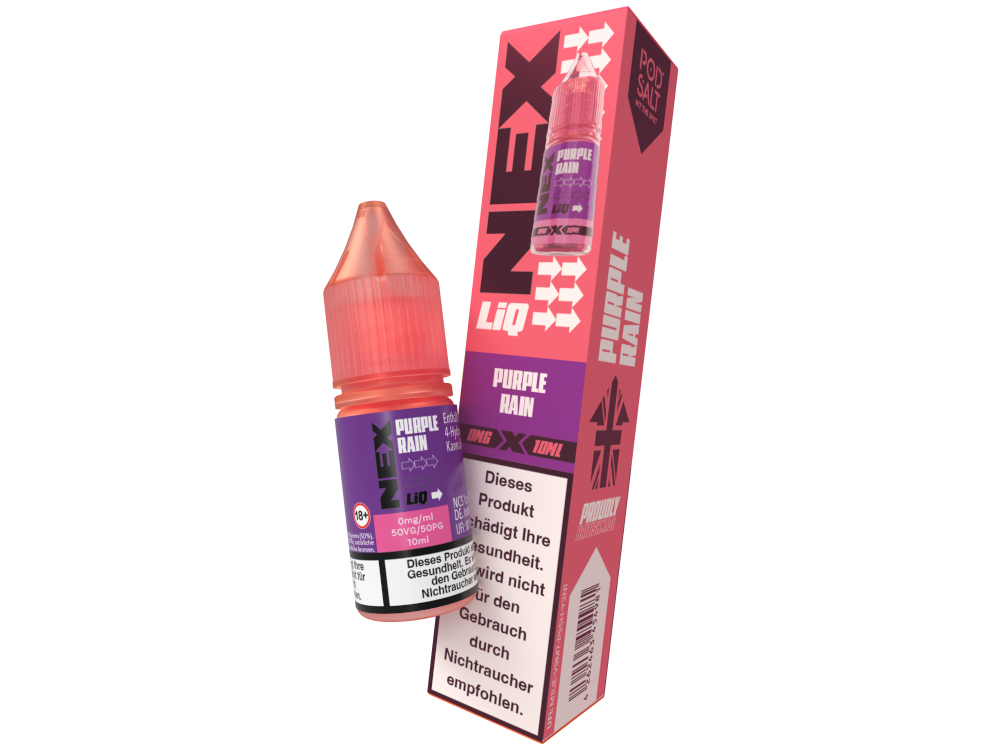 Pod Salt - NexLiq - Purple Rain Nikotinsalz Liquid 0 mg/ml 10er Packung