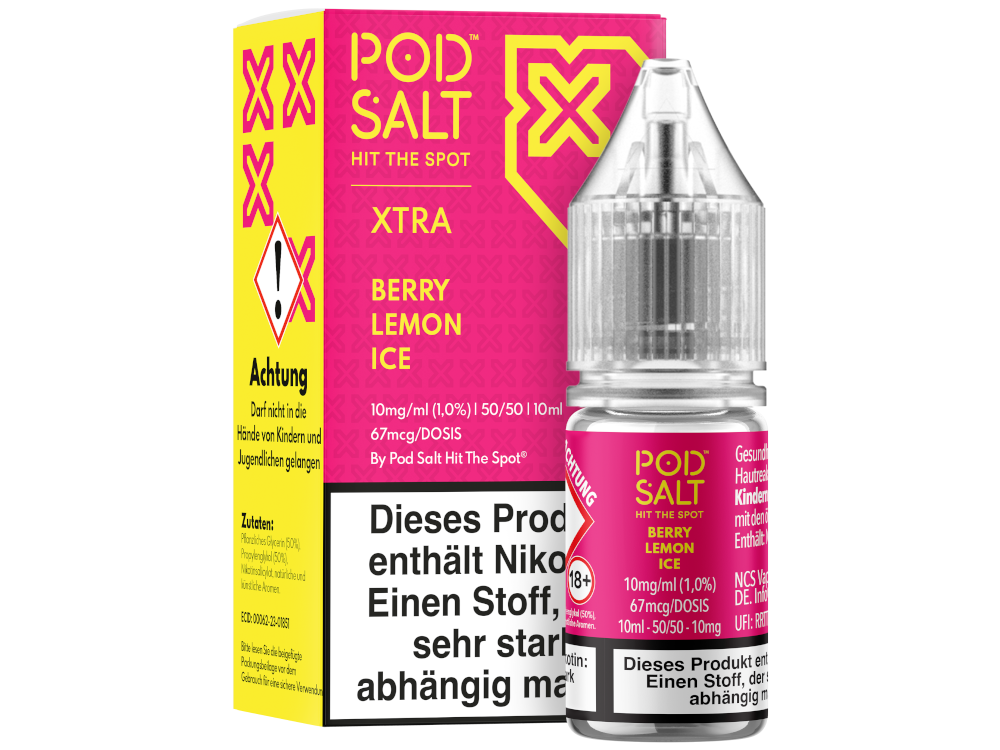Pod Salt X - Berry Lemon Ice - Nikotinsalz Liquid 10 mg/ml 100er Packung