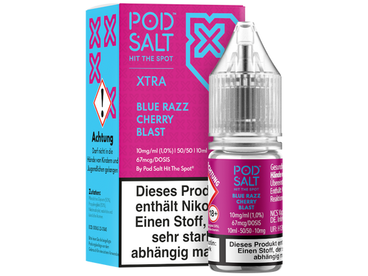 Pod Salt X - Blue Razz Cherry Blast - Nikotinsalz Liquid 10 mg/ml 100er Packung