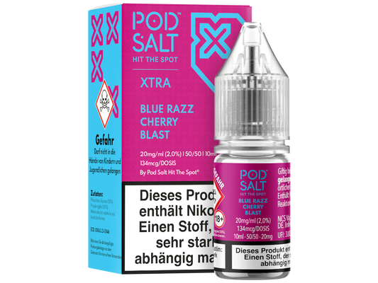 Pod Salt X - Blue Razz Cherry Blast - Nikotinsalz Liquid 20 mg/ml 100er Packung